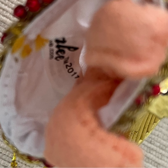 “Annalee “ Ornament 2017 Christmas Tree 3” Musical Angel Holding Harp w/ Tag - Picture 6 of 7